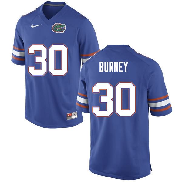 NCAA Florida Gators Amari Burney Men's #30 Nike Blue Stitched Authentic College Football Jersey EIT3264ZY